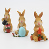 Cute rabbit, resin, jewelry, art decoration, Amazon, 6 pieces, micro landscape