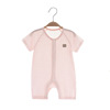 Children's summer thin cotton bodysuit for new born girl's, with short sleeve, 0-1 years