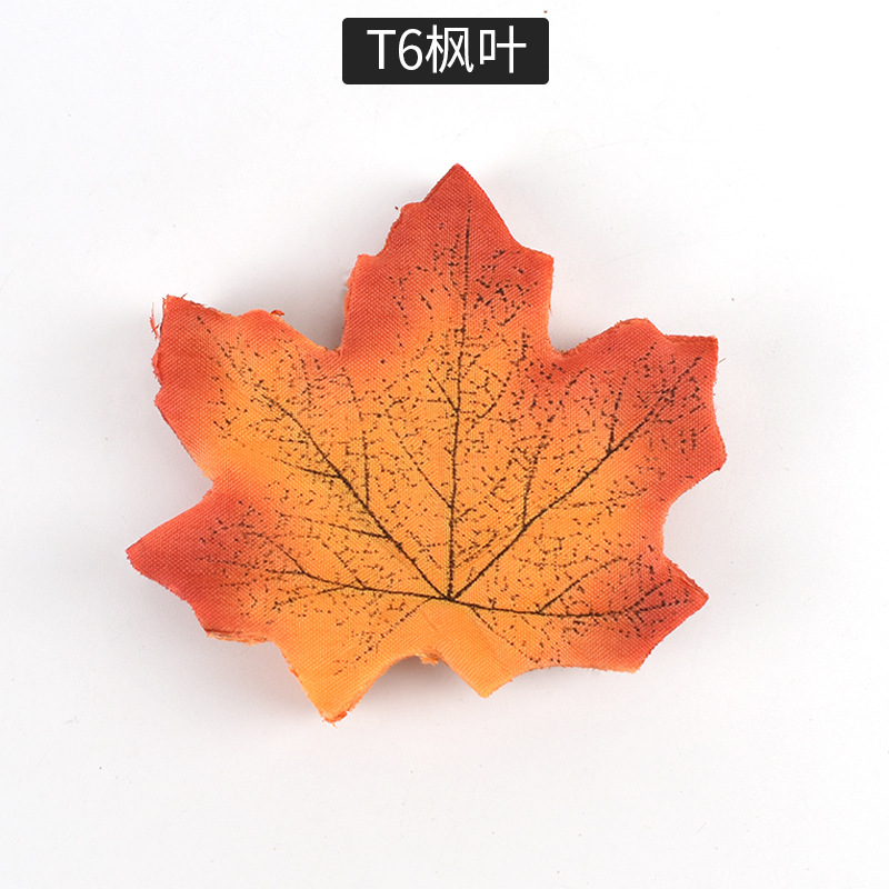 T6 corazón rojo amarillo hoja de arce (100 piezas)