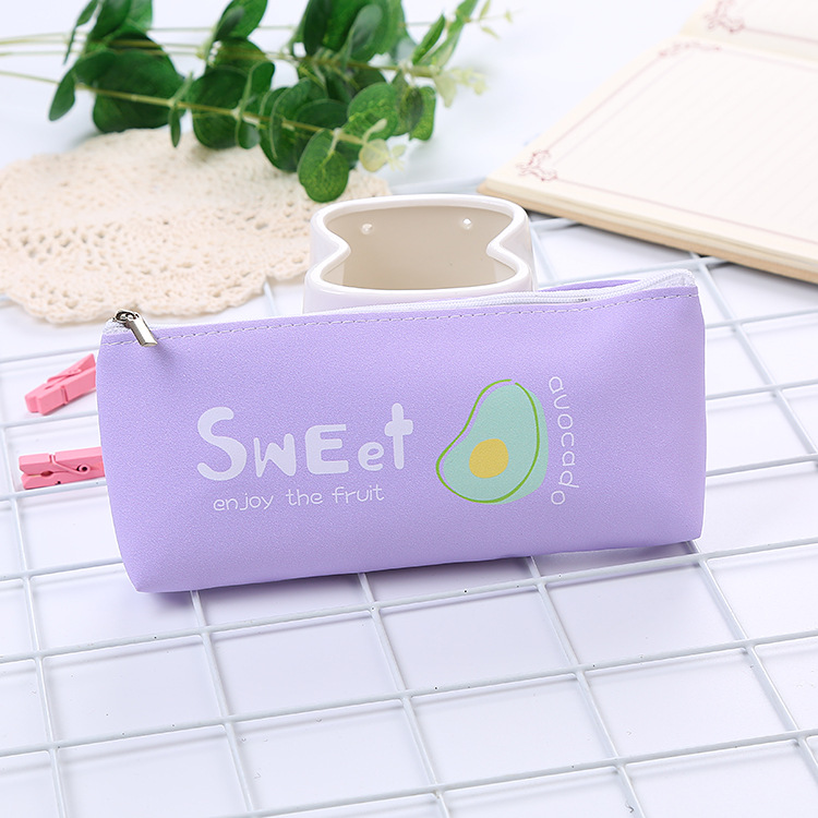 Versión coreana de la bolsa de lápices PU, bolsa de lápices creativa para estudiantes de primaria y secundaria, monedero, bolsa de papelería portátil linda, bolsa de lápices de regalo de premio