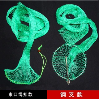 简易编织18股胶丝线平底加宽鱼护 简易折叠鱼网兜渔护厂家直销