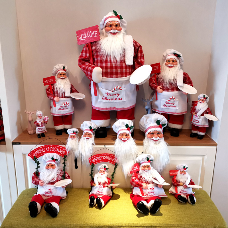 2020 Nueva franela Navidad muñeca Chef serie decoración regalo vacaciones regalo e-commerce Venta caliente
