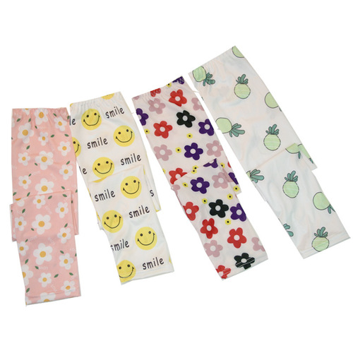New Summer Sun Protection Sleeve for Women, Cute Ice Silk Cold Sensation Ice Sleeves, Arm Sleeve Protection, Printed Cycling Sports Sleeve