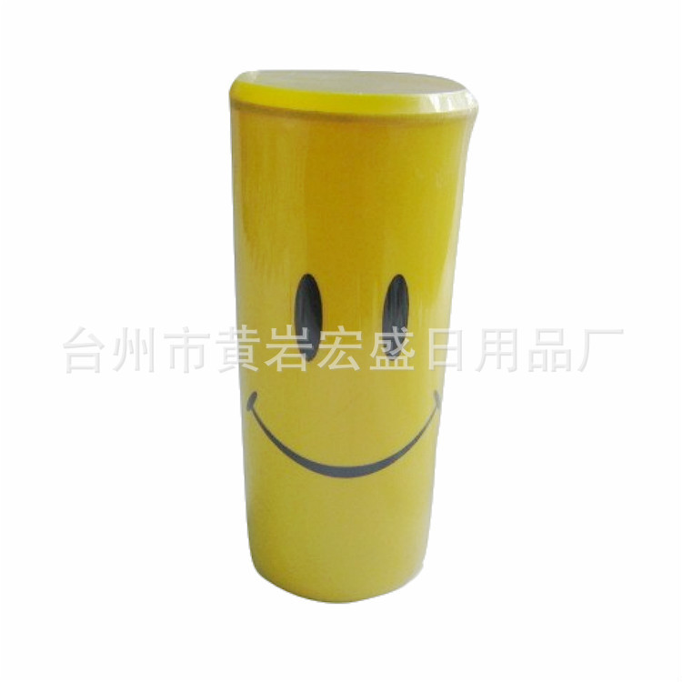 Toilet cleaning brush suit long handle soft hair toilet brush kit smiley face printing bathroom suit