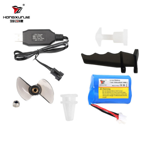 Wholesale Hongxunjie HJ808 remote control boat accessories summer water toy boat competitive speed boat high speed yacht toy