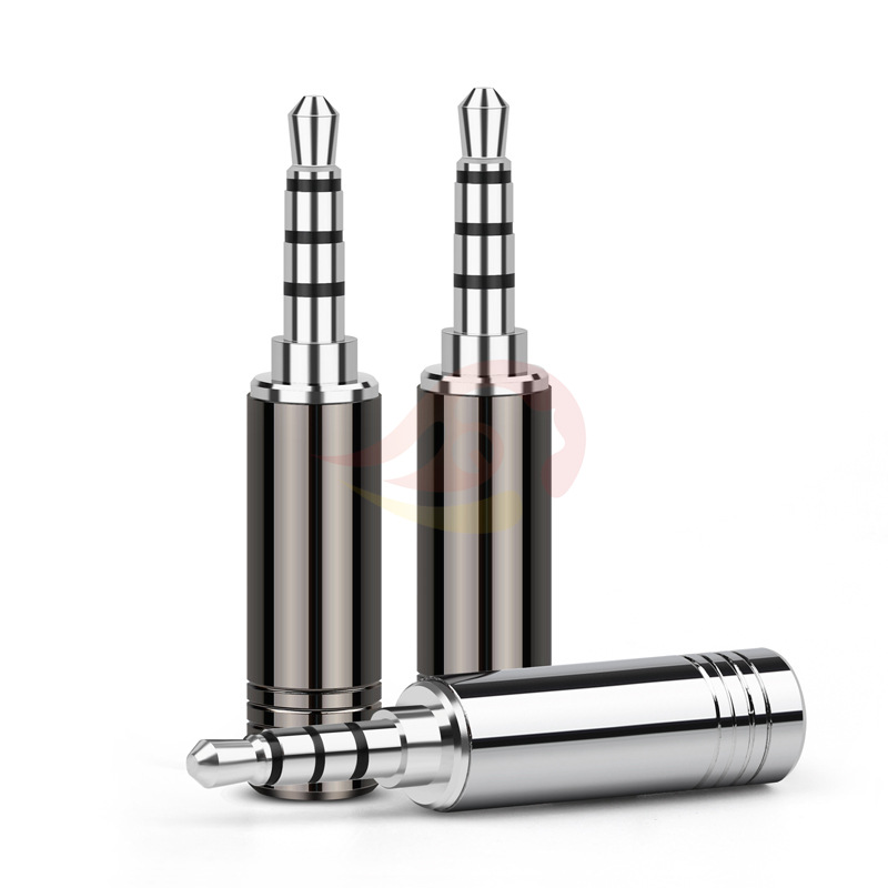 倾音坊扁舟太空铝四层镀銠3.5四级插头 镀佬3.5四级平衡插头