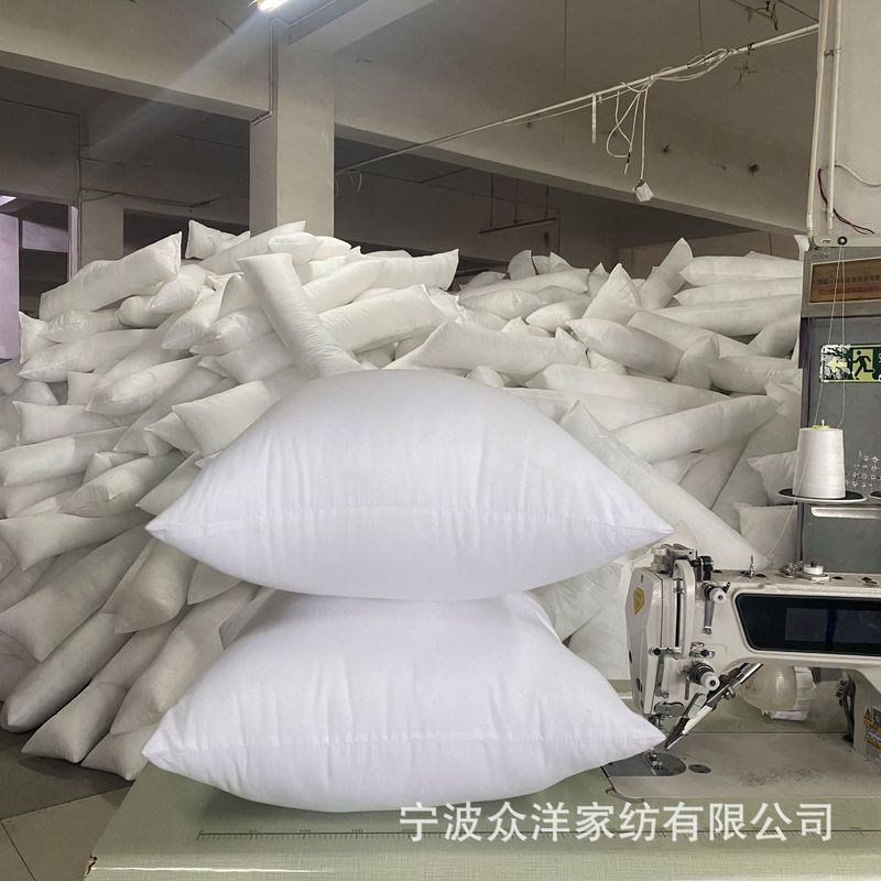 Brushed Cloth Pillow Core Wholesale Native Fiber Sofa Pillow Cushion Core 45 50 Square Liner Backrest Waist Pillow Core