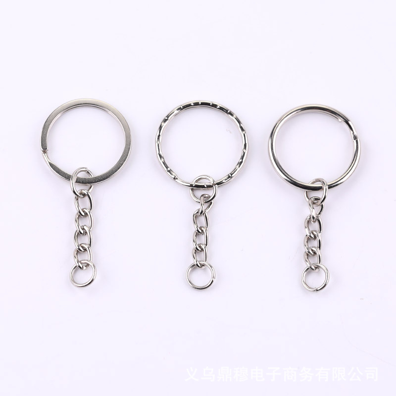 DIY Jewelry Accessory Materials 25mm Open Circle Flat Circle Embossed Circle Metal Ring Keychain Bead Chain