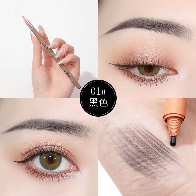 Lápiz de cejas sin raspado impermeable a prueba de sudor no decoloración maquillaje al por mayor lápiz de cejas de núcleo fino para principiantes