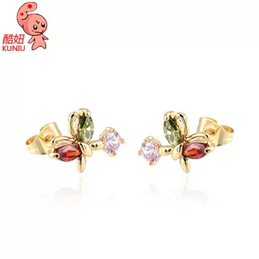 Серьги из платины и циркония, золото, AliExpress, Amazon, 18 карат, оптовая продажа