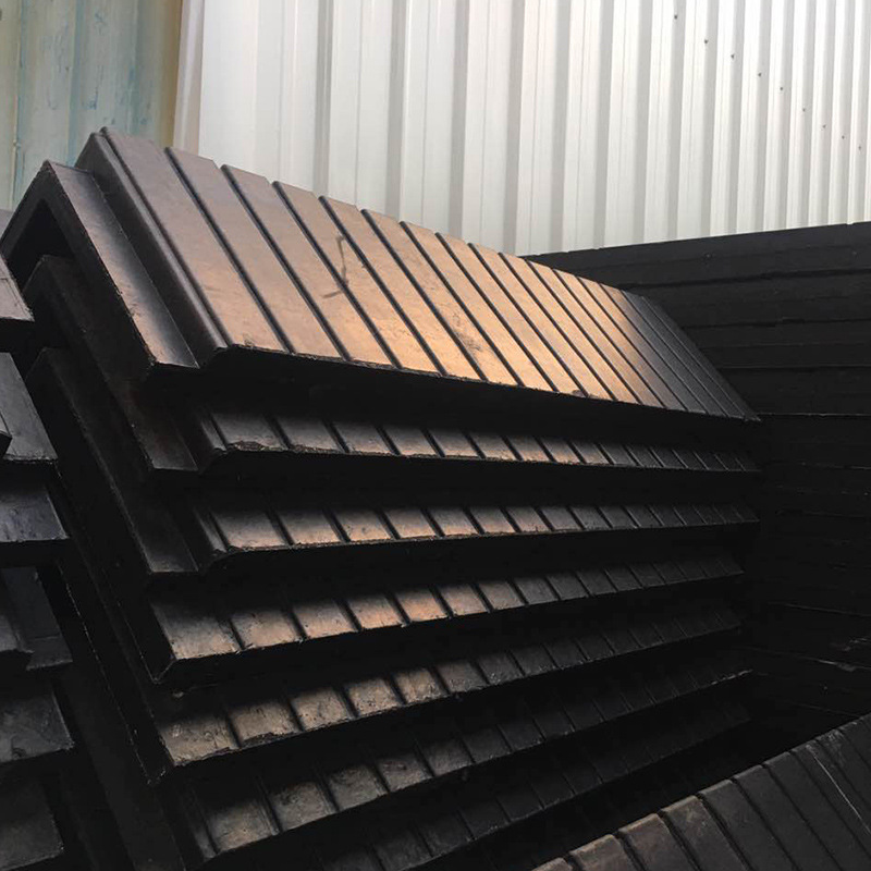 力发黑色减震橡胶步行板 厂家直销橡胶挡砟块 桥梁隧道橡胶步行板