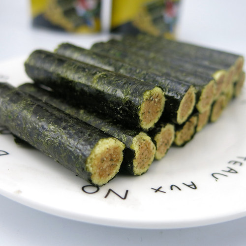 Han Shi Hi Baao Sesame Tuna Sheet Rolls Bulk Sesame Sheet Crispy Nori Rolls Fish Eggs Snack for Kids