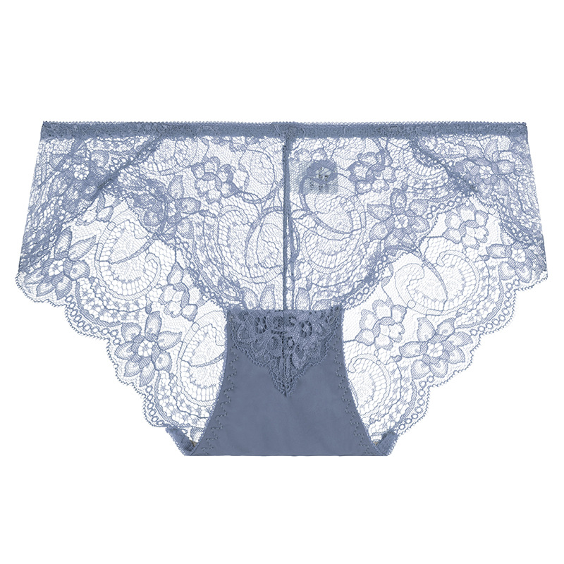 Bragas de mujer de algodón sexy floral con borde de encaje, bragas de mujer japonesas cómodas y agradables para la piel