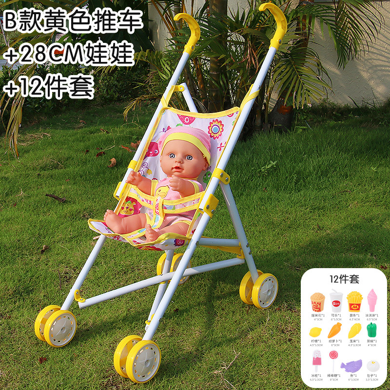 Cochecito de bebé de hierro al por mayor directo con muñeca de simulación