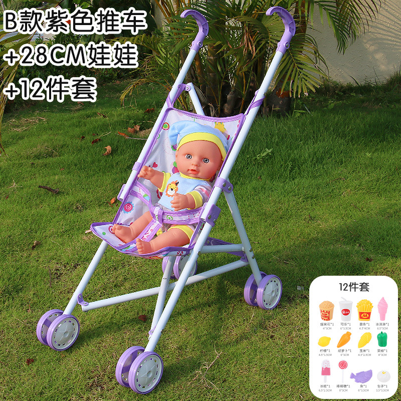 Cochecito de bebé de hierro al por mayor directo con muñeca de simulación