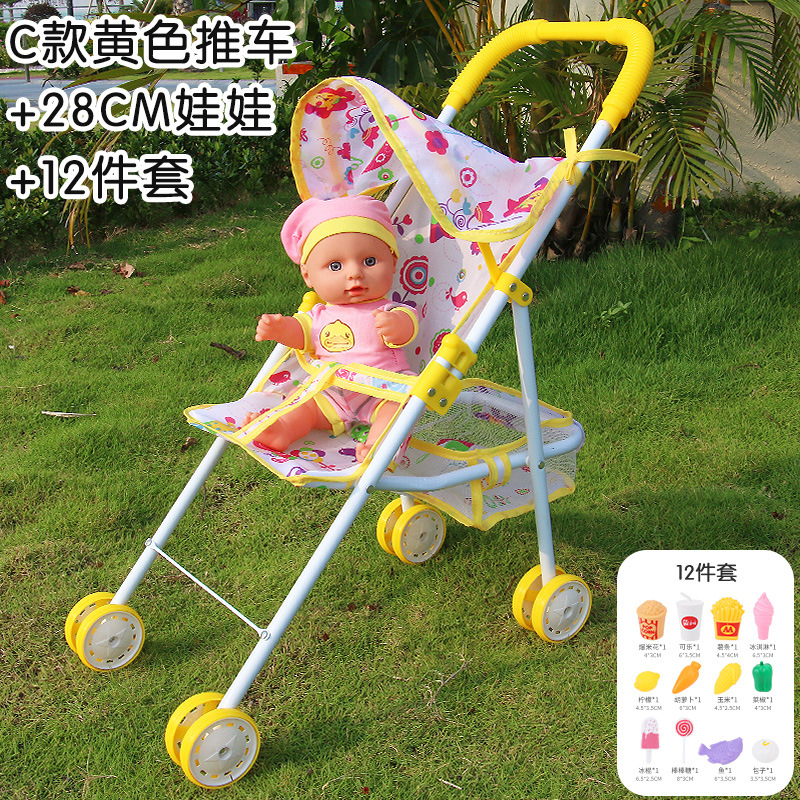 Cochecito de bebé de hierro al por mayor directo con muñeca de simulación