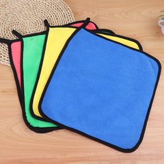 網紅雙面絨毛巾加厚 吸水抹布超軟洗車擦車巾 高密珊瑚絨清潔毛巾