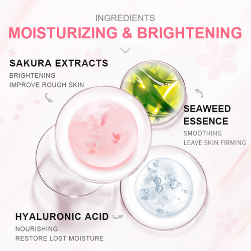 LAIKOU Sakura Sleeping Mask 3g trial pack manufacturer no-wash moisturizing and moisturizing travel pack