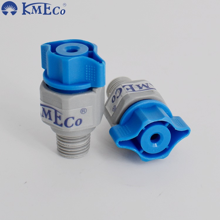 转角快拆式夹扣喷嘴 塑料材质1/4 1/8 3/8多尺寸可选 实心锥喷雾