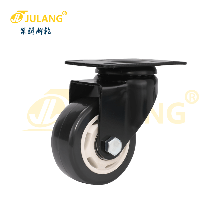 Rueda Giratoria Industrial de Poliuretano de 3, 4 y 5 Pulgadas con Freno para Carritos de Mano