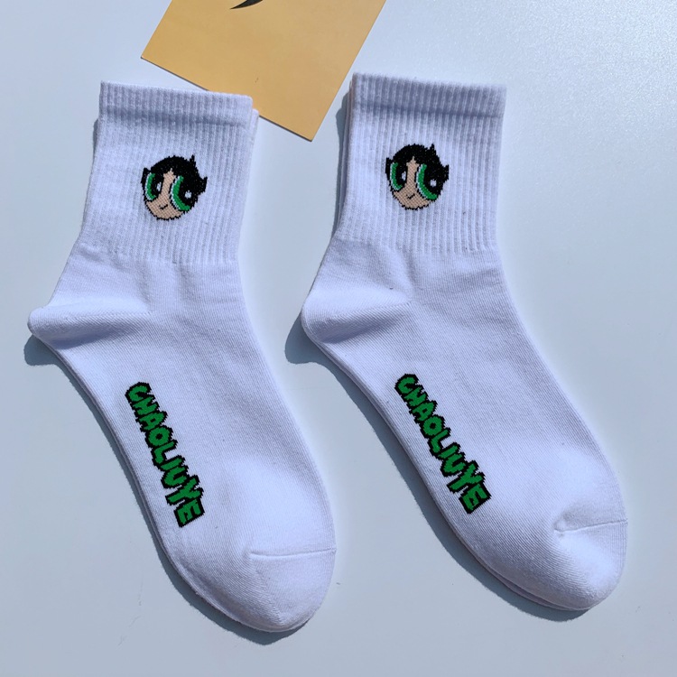 Calcetines unisex de media pantorrilla, estilo calle hip-hop, deporte skate, algodón suave.