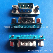 高品質供應VGA插座連接器DR9公90度插板式插座VGA d-sub 9p連接器