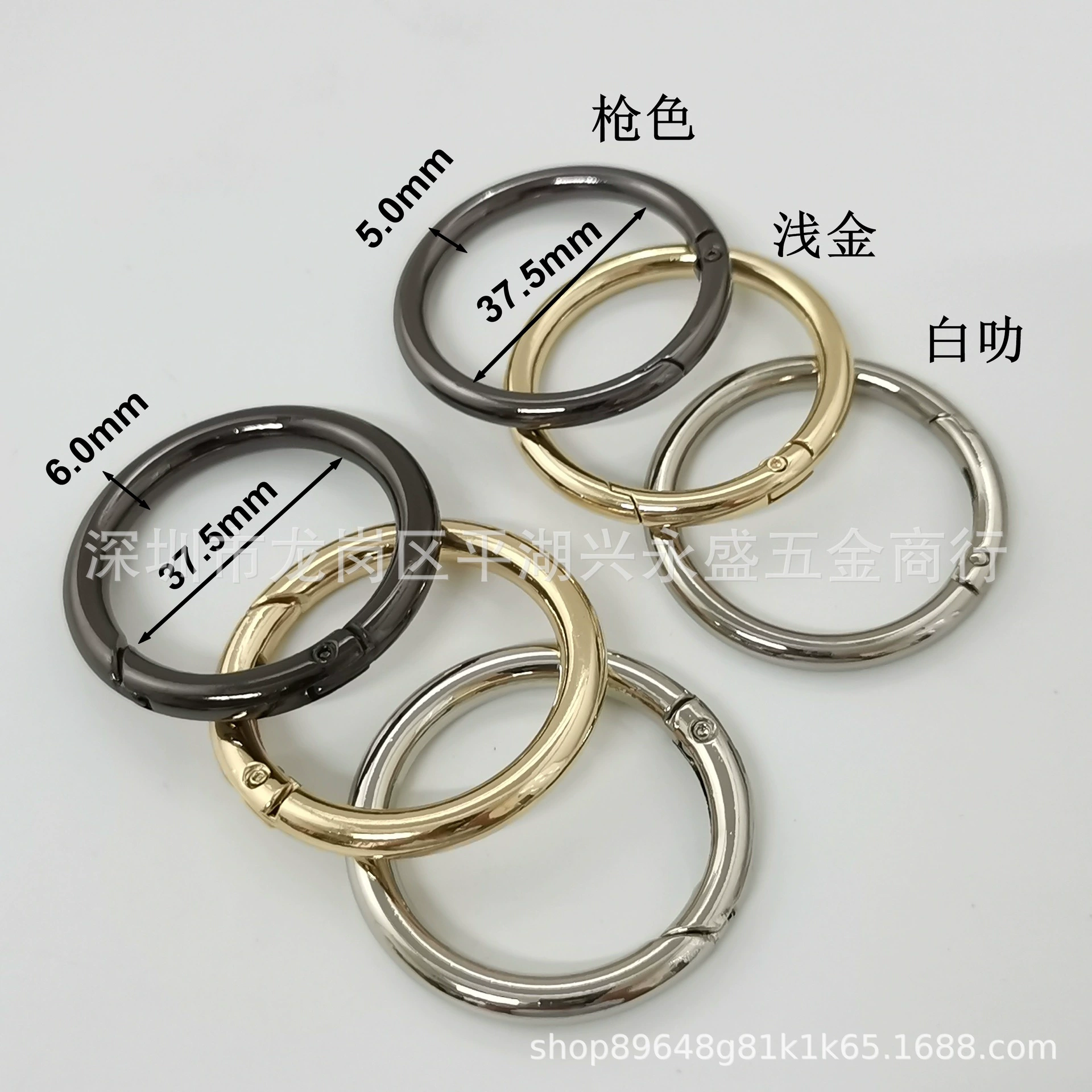 В наличии дюймовая полуметаллическая пружинная Пряжка открытая круглая кольцевая Пряжка из цинкового сплава пружинное кольцо сумка Аксессуары для багажа