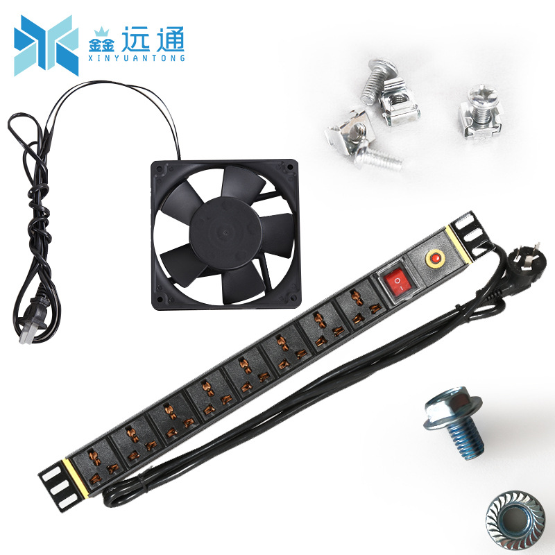 机柜理线架机柜螺丝卡姆螺丝垂直理线槽机柜电源PDU盲板3U4U定制