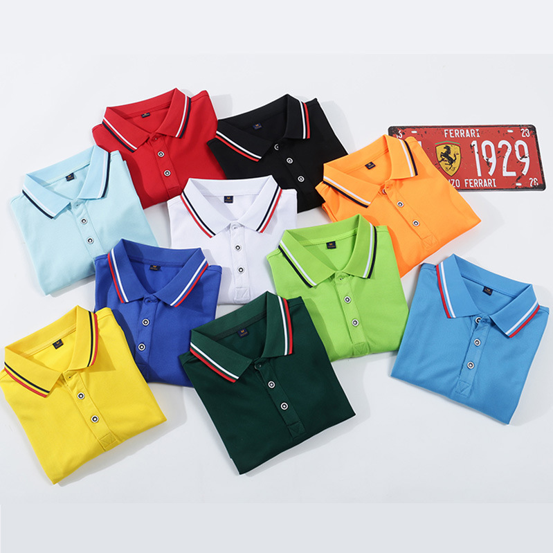 Venta al por mayor camisa de polo de solapa mercerizada camisa de publicidad personalizada camiseta logo patrón impreso ropa de trabajo manga corta