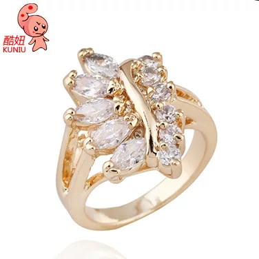 Zirconium, platinum ring with stone, Aliexpress, 18 carat