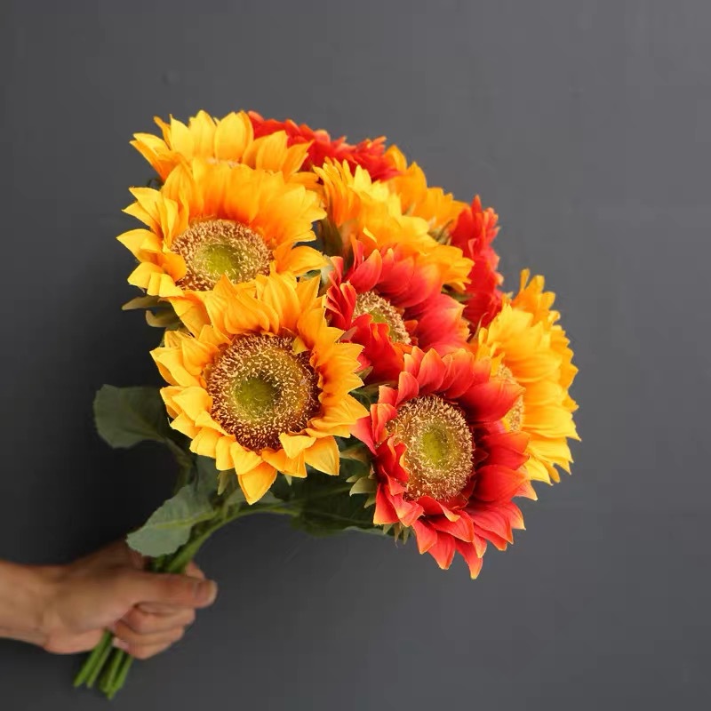 Girasoles artificiales para decoración del hogar o eventos  