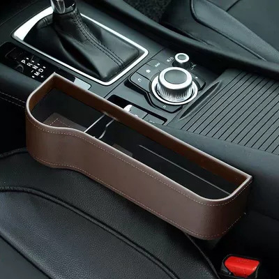 sundries storage box, Car storage bag/box - leather-brown-driver