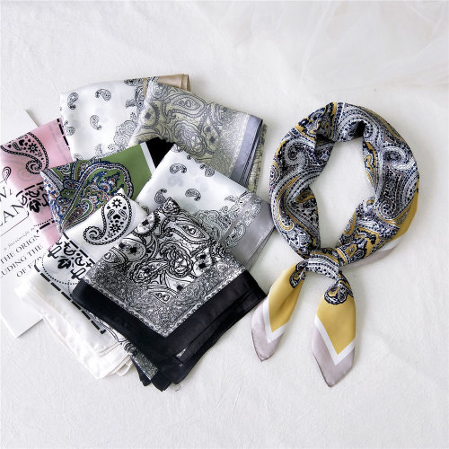 Cashew 70 Square Scarf Women's Spring Autumn and Summer Thin Scarf Versatile Gauze Korean Temperament Decoration Professional Small Scarf