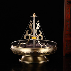 Buddha Hall Offering Accessories 12-hour 24-hour Alloy Three Jewels Pagoda Incense Stand Pagoda Incense Bowl Round Guanyin Buddhist Accessories Pagoda Incense Burner Wholesale