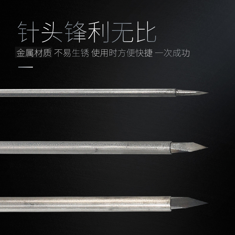 Aguja de deflación ruminal para ganado vacuno y ovino Aguja de punción de acero inoxidable Aguja de escape de estómago veterinaria Aguja de trocar de tres propósitos veterinaria