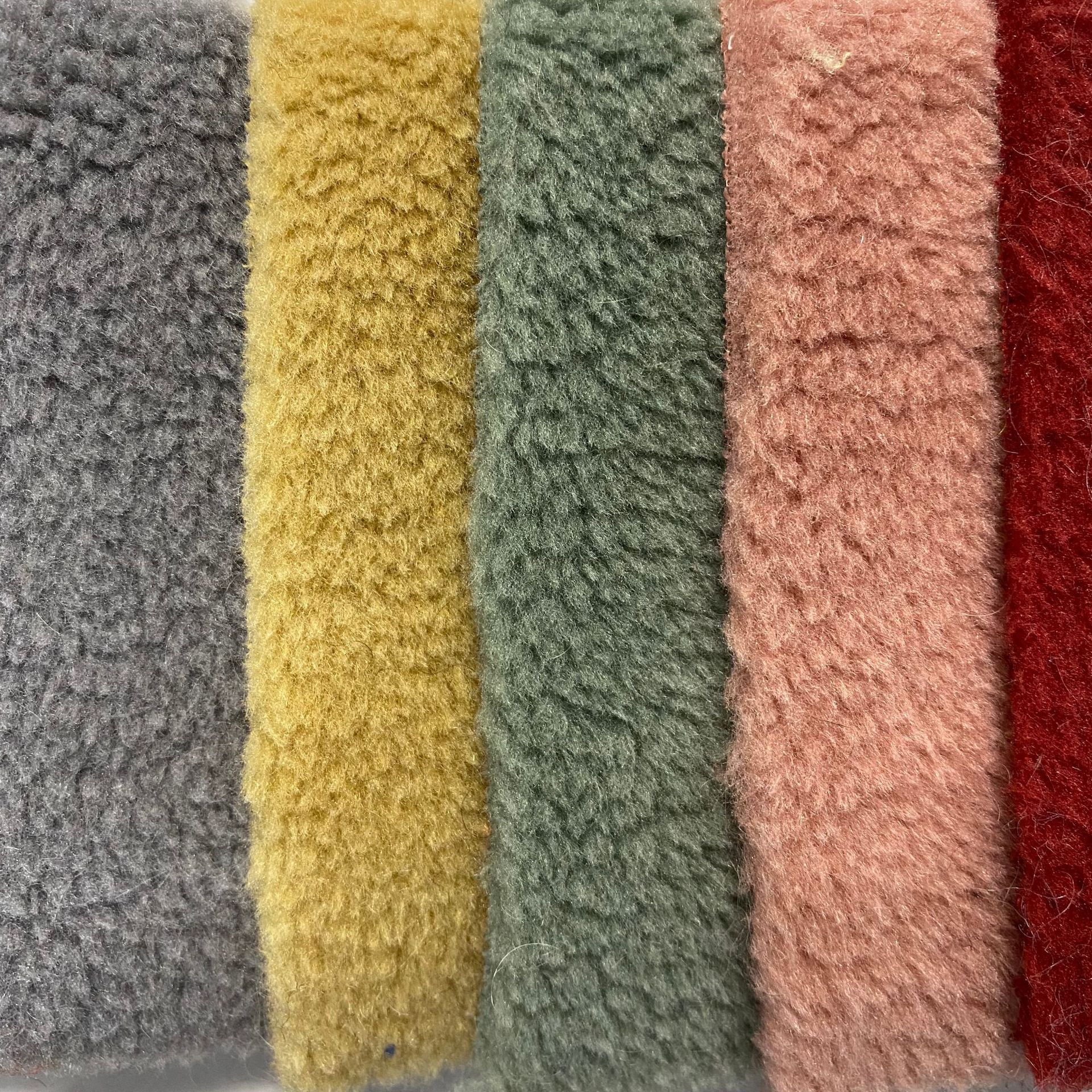 Cordero coreano de grano pequeño islandés de cordero de cachemira ropa juguetes textiles caseros almohada corta tela de peluche tela