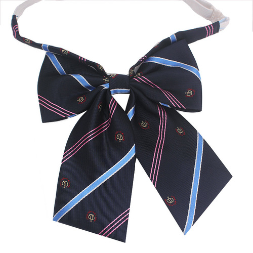 Japanese crown tie-free tie flower jk bow tie bow cyanotic gold stripe uniform female student college style