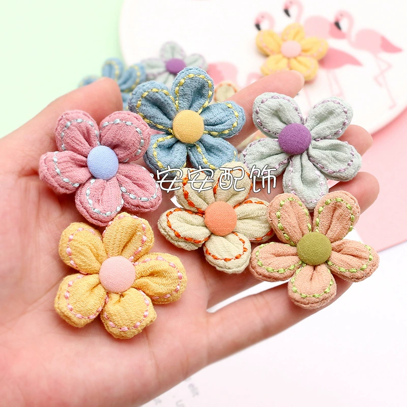 Hairgrip, accessory, accessories, cloth, brooch, flowered, handmade