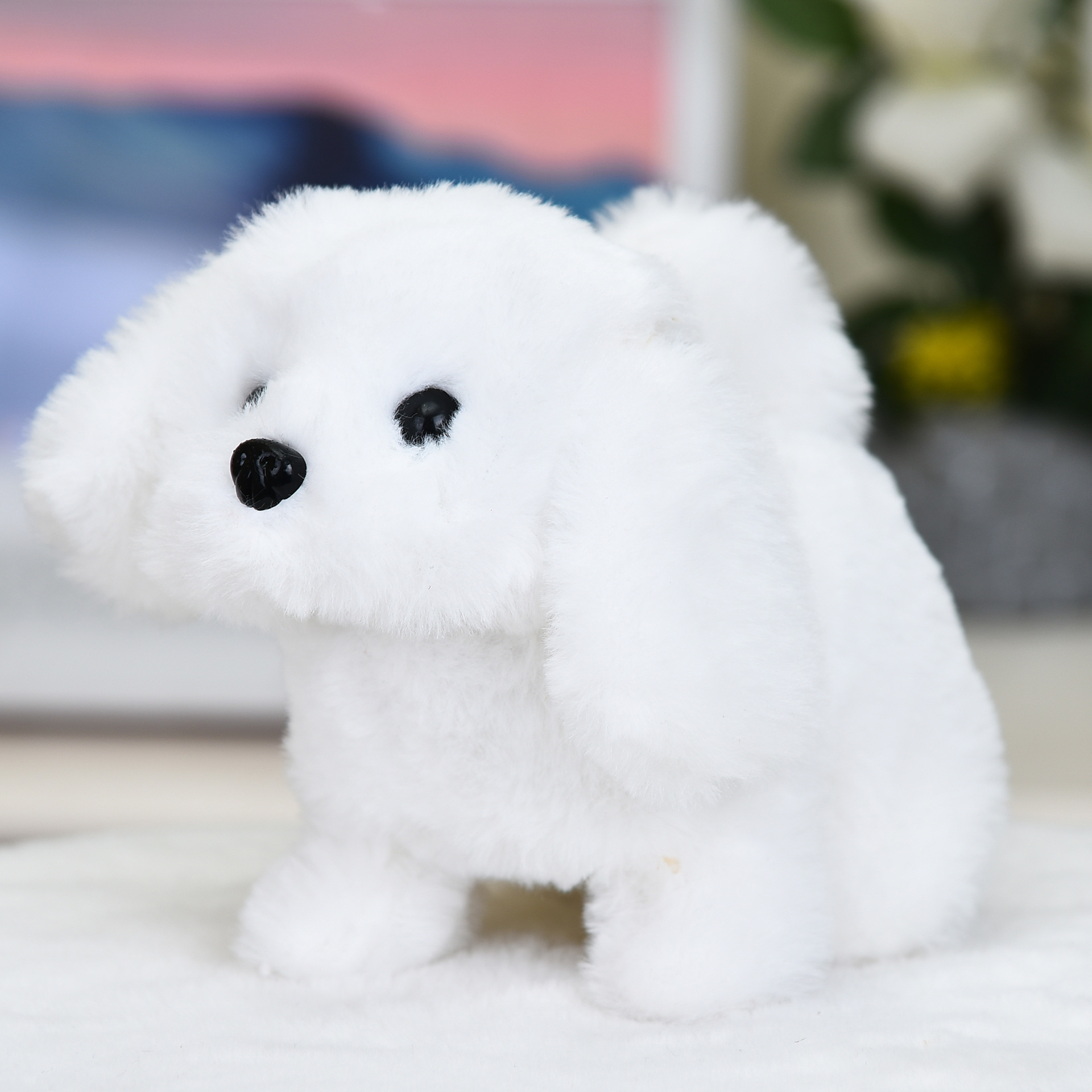 Perro eléctrico de felpa Simulación Perro mascota puede caminar Perro de peluche Niños Amazon Cross-border llamado perro de juguete