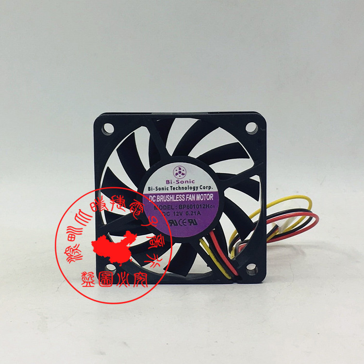 BP601012H 全新 百瑞BI-SONIC 12V 0.21A 6CM 6010 3线散热风扇