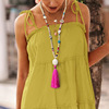 Accessory, turquoise pendant with tassels, necklace, European style, Amazon, boho style