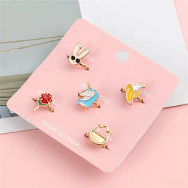 韩版时尚流行卡通儿童手饰 时尚大眼兔子玫瑰香蕉独角兽滴油戒指