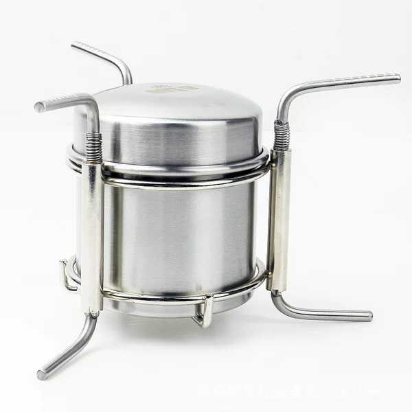 Factory Supply Outdoor Stainless Steel Alcohol Stove Portable Liquid Burners Camping Picnic Hot Pot Cookware