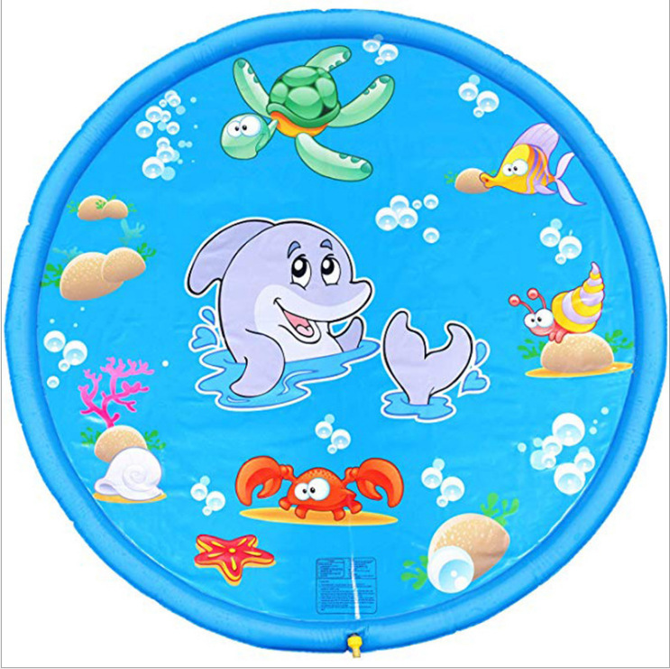 Spot 100 150 170cm Almohadilla de agua para delfines al aire libre para niños Almohadilla de rociadores de letras de encaje Almohadilla de rociadores para mascotas