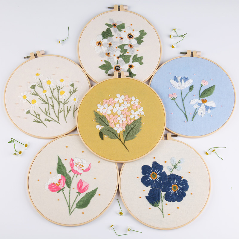源头厂家新款原创刺绣diy材料包套件入门初学款Embroidery Kits外