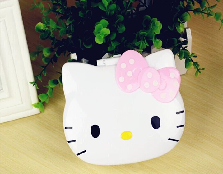 Коробка для хранения Hello Kitty, настольная коробочка для украшений, пластик, 15×12×6 см, розовый/фуксия
