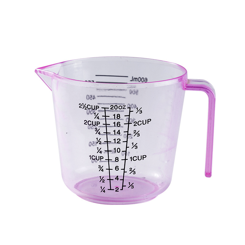 Taza Medidora con Escala 150/300/600/1000ml de Poliestireno, Transparente, para Repostería