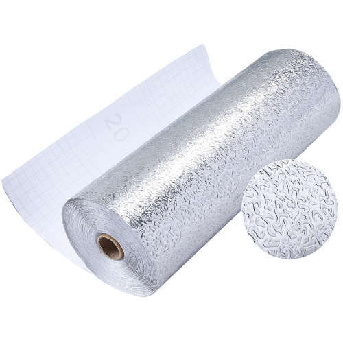 Kitchen oil-proof sticker self-adhesive cabinet aluminum foil tin foil waterproof and moisture-proof pad cabinet pad drawer table renovation wallpaper