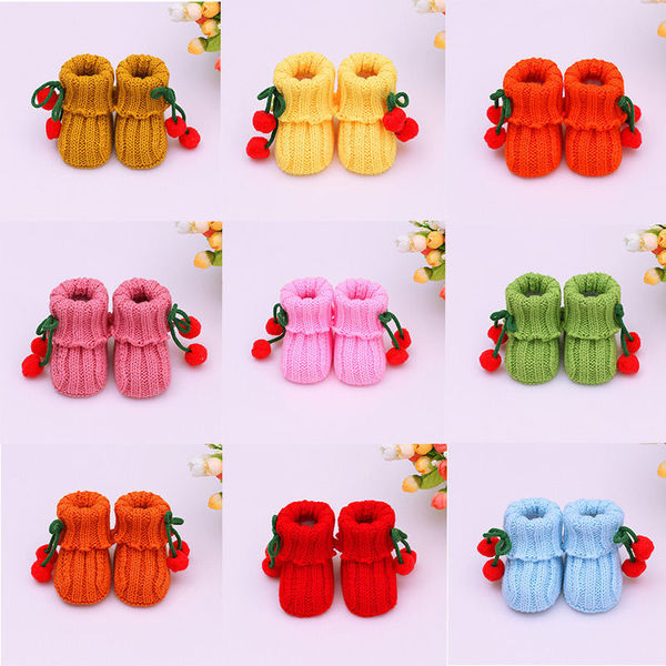 Handmade finished knitted spring and autumn baby wool shoes newborn…