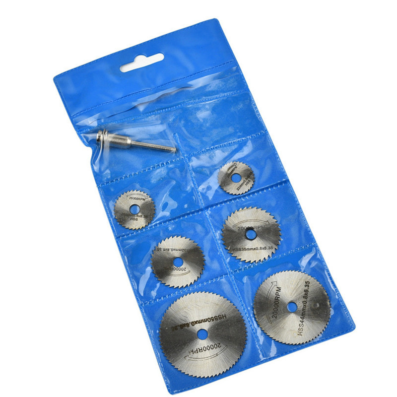 促销高速钢切割片 DIY木工塑料切割圆锯片电磨配件7PC小锯片套装